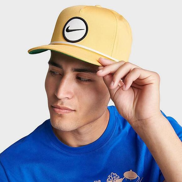 Nike Adjustable True Retro72 Golf Hat Yellow White OS Unisex DH1343 795 • NWT - Picture 1 of 3